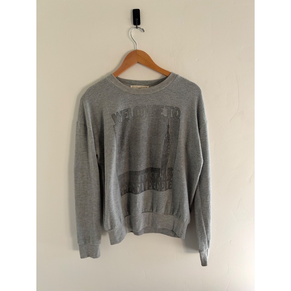 Project Social T Urban Outfitters NYC Graphic Sweatshirt Gray Medium